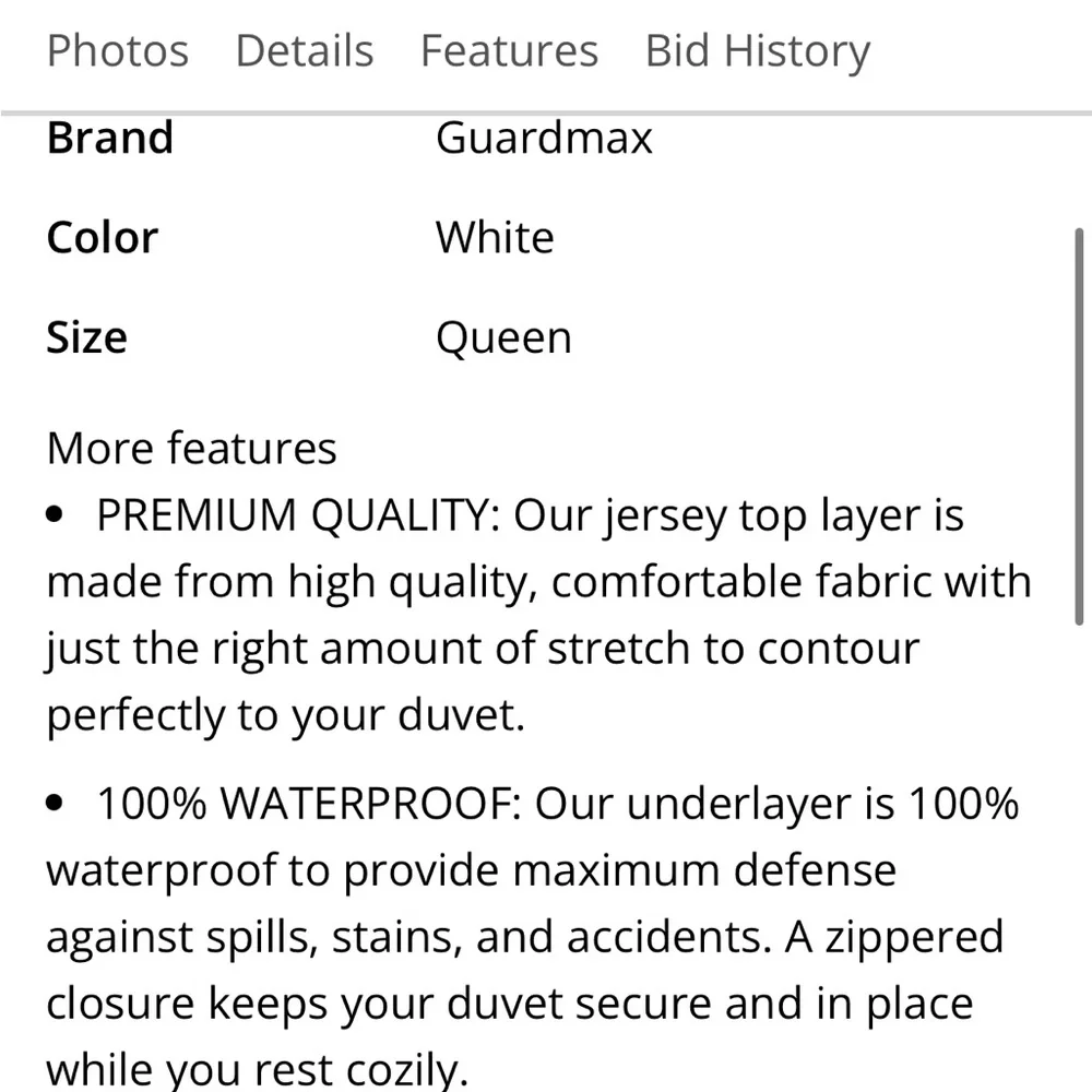 Waterproof Duvet Cover Protector-White-QUEEN SIZE